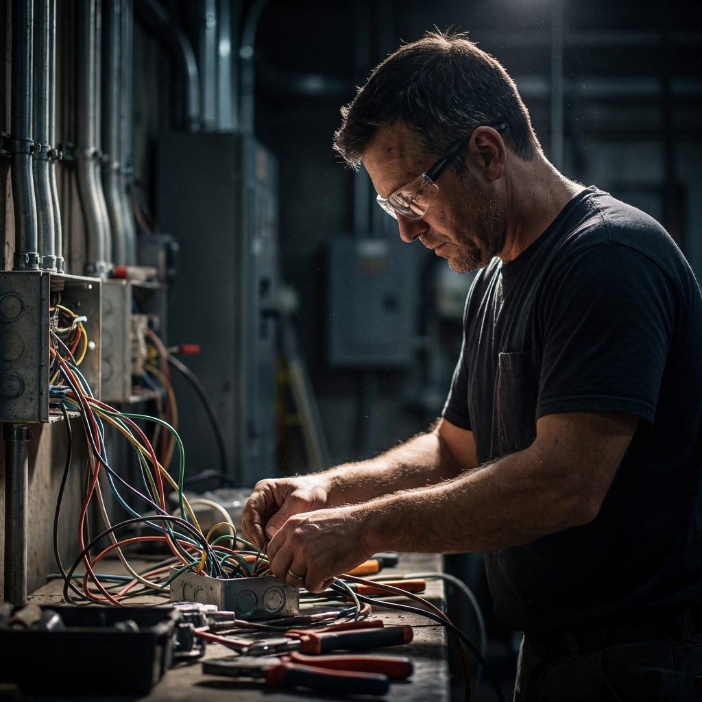 Electrician Working